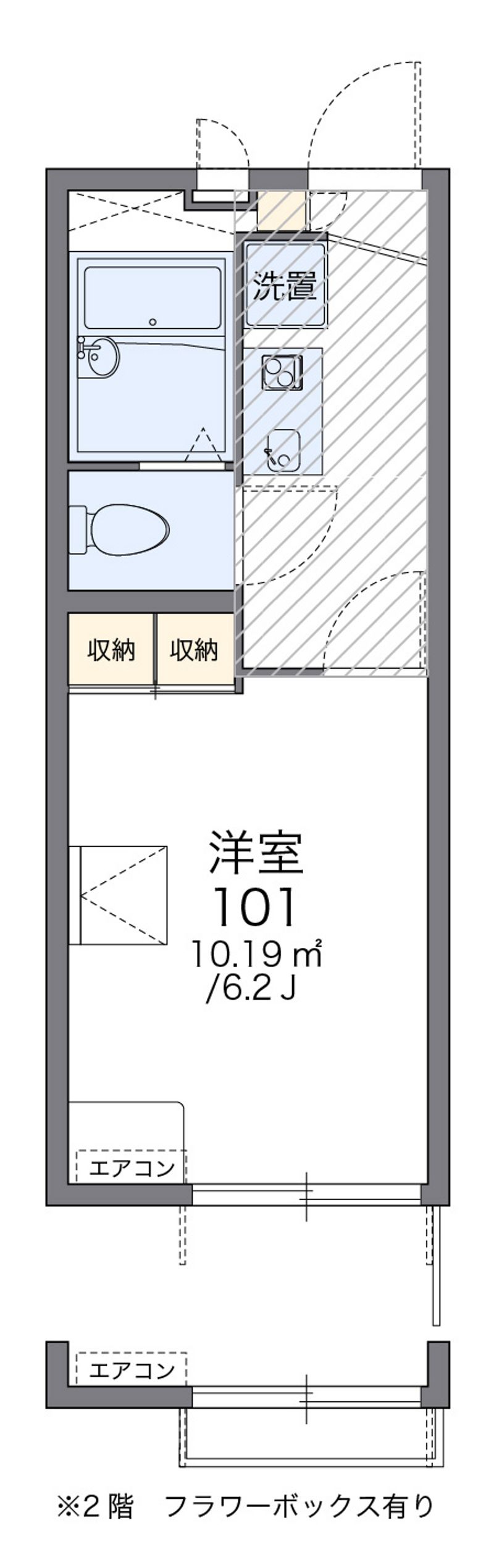 レオパレスアプリコット片山 間取図
