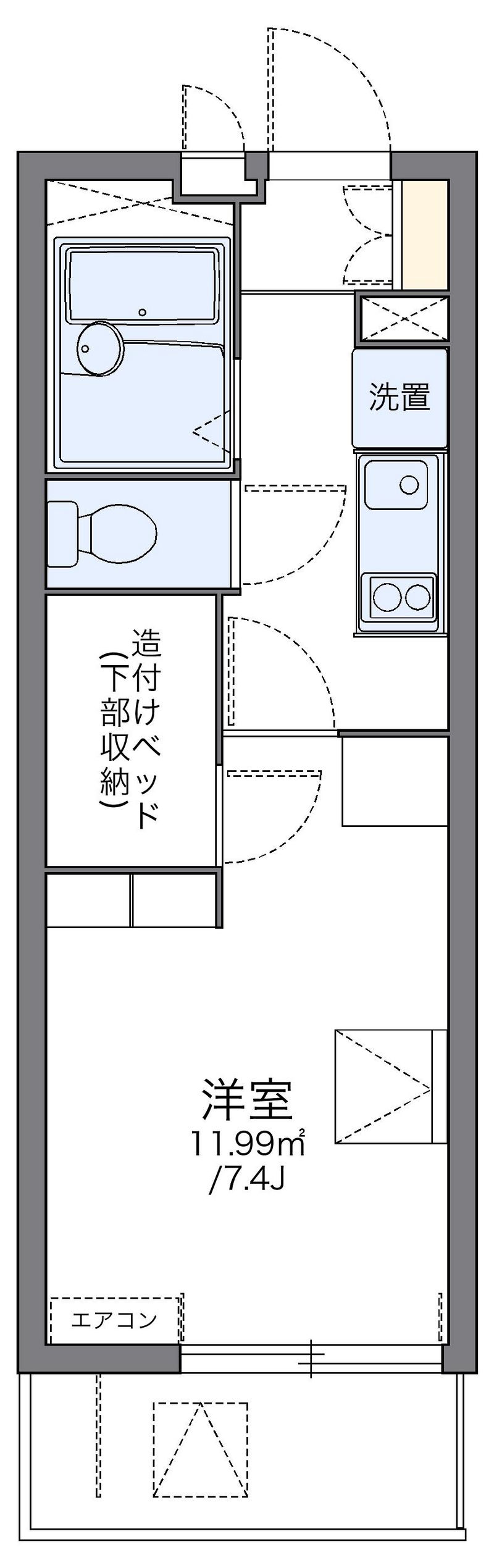 レオパレスＰａｒｋＴｏｗｎ和泉 間取図