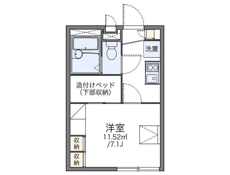 レオパレスクロスロードⅡ 間取図