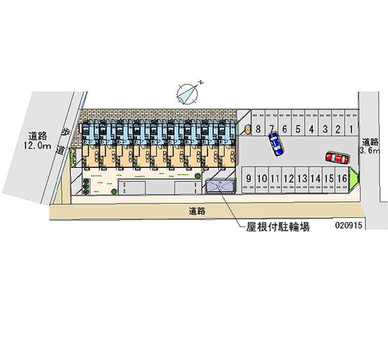 レオパレスベアージュⅡ 月極駐車場