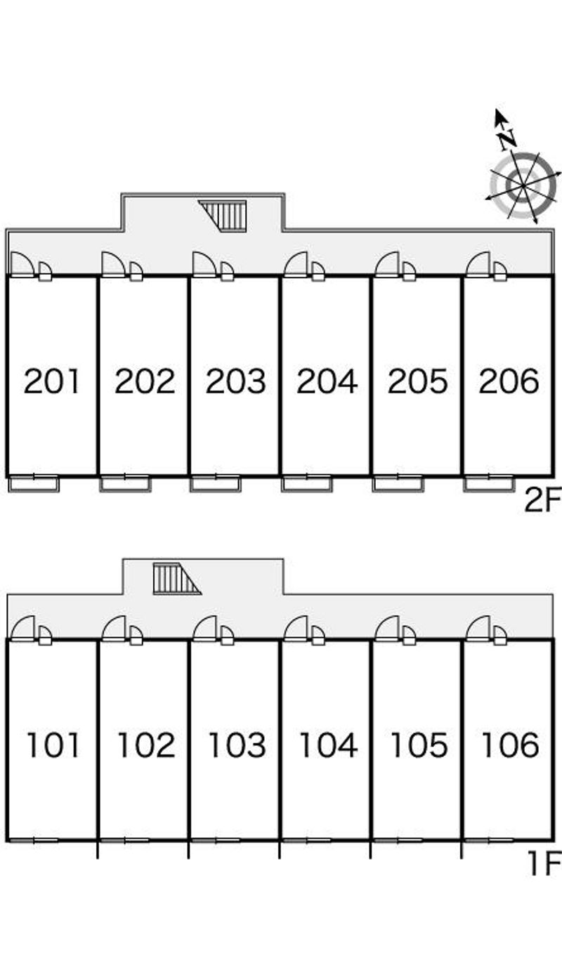 レオパレスＫＩＺＵＧＡＷＡ 間取り配置図