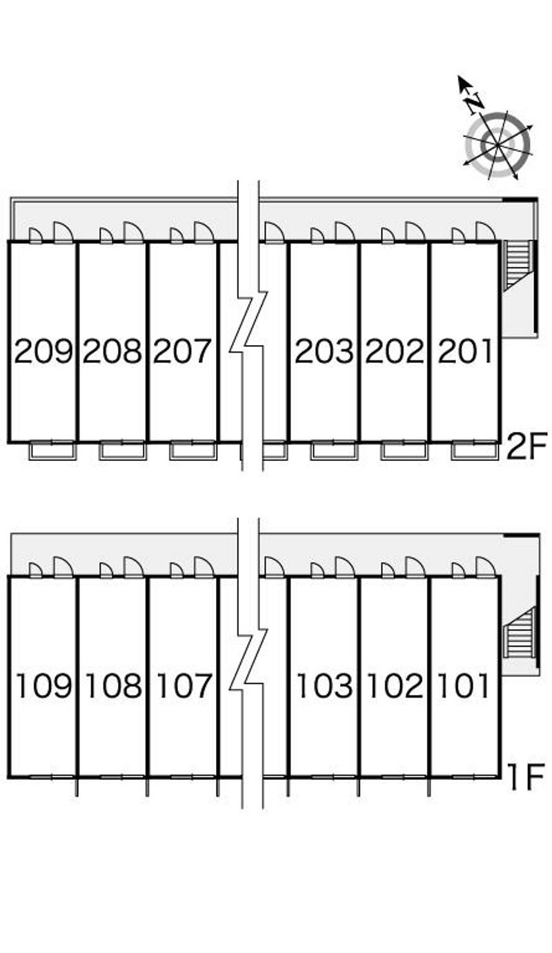 レオパレスプライムコート 間取配置図