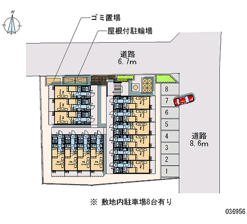 レオパレスＶＩＥＷ福島 区画図