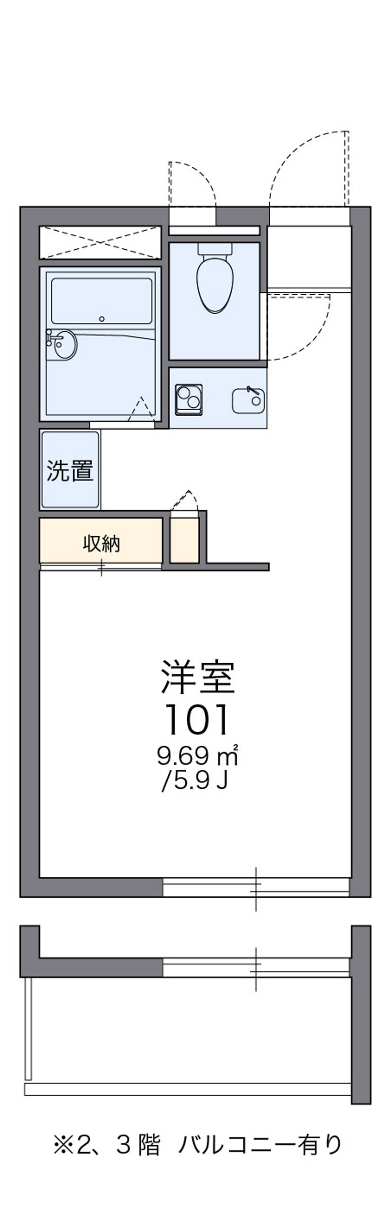 レオパレスキャッスル 間取図