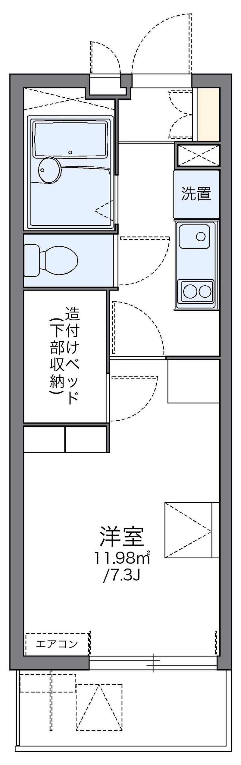 レオパレスディアコートＦ 間取図