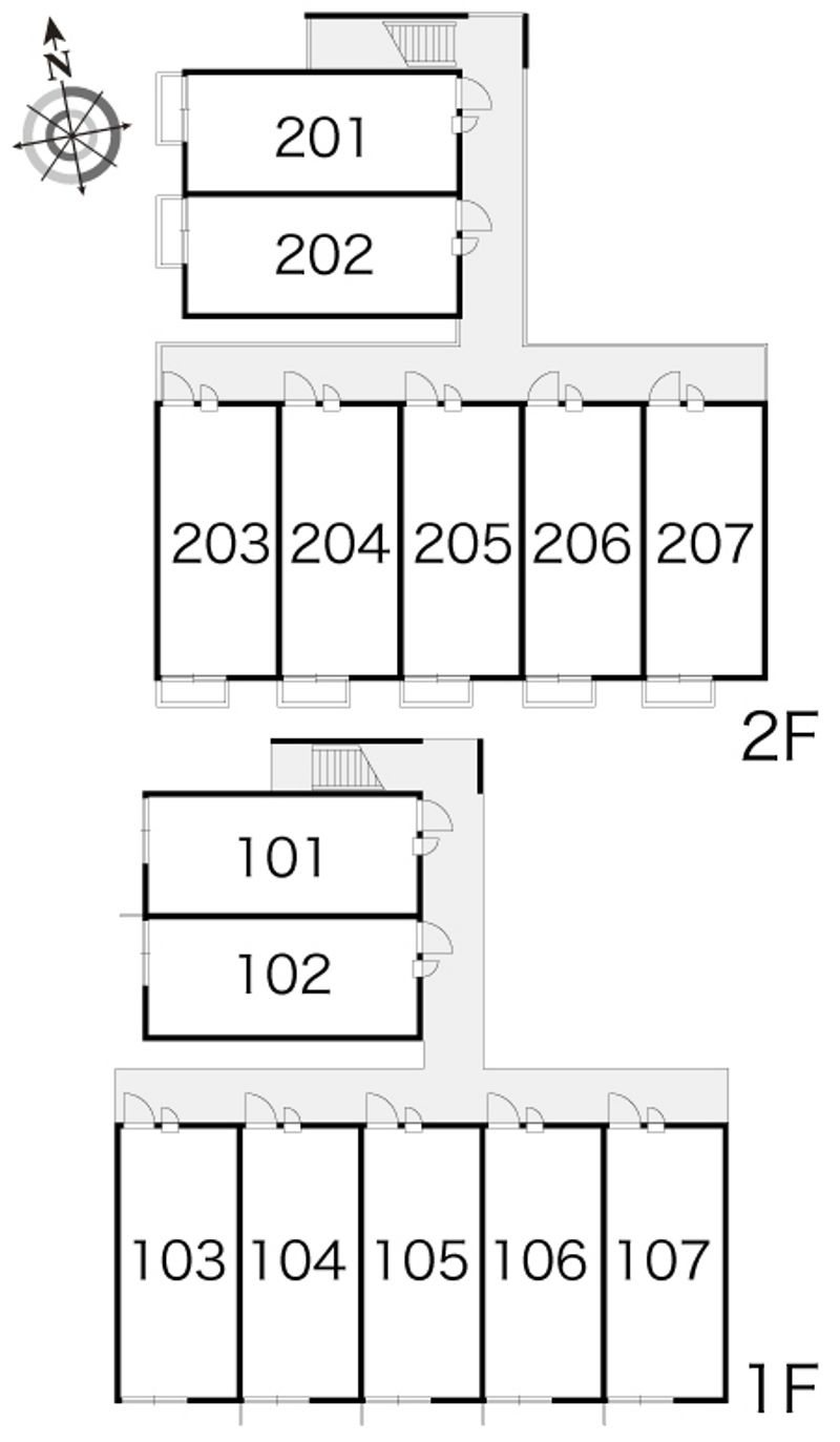 レオパレスプロムナード 間取配置図