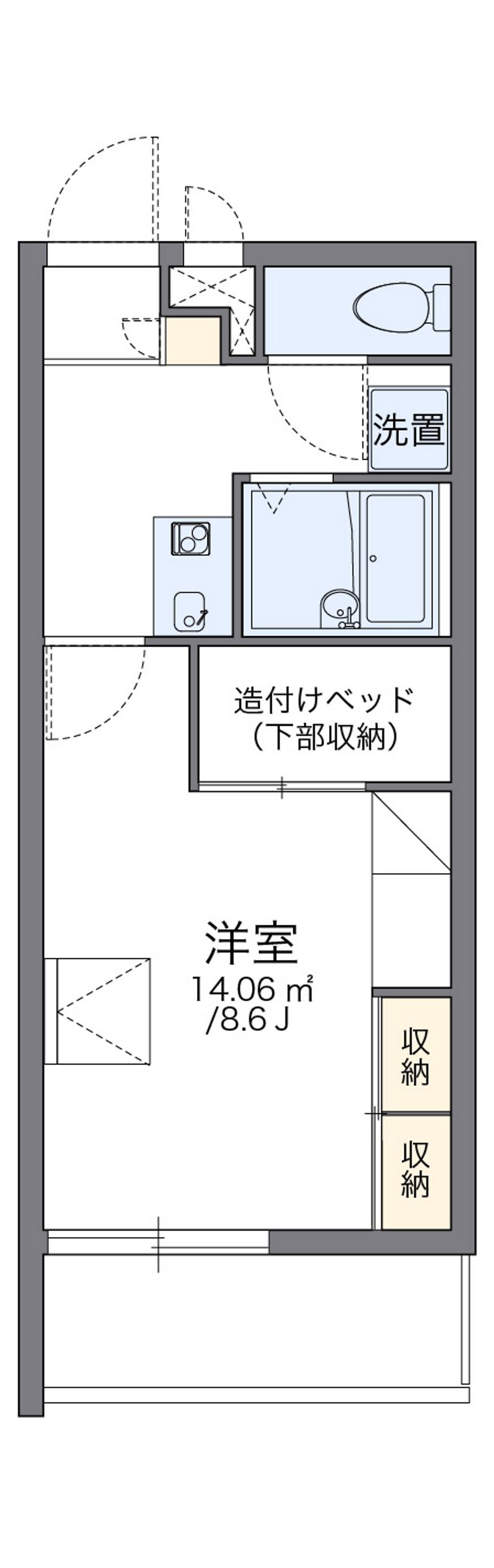 レオパレスアデッソⅠ 間取図