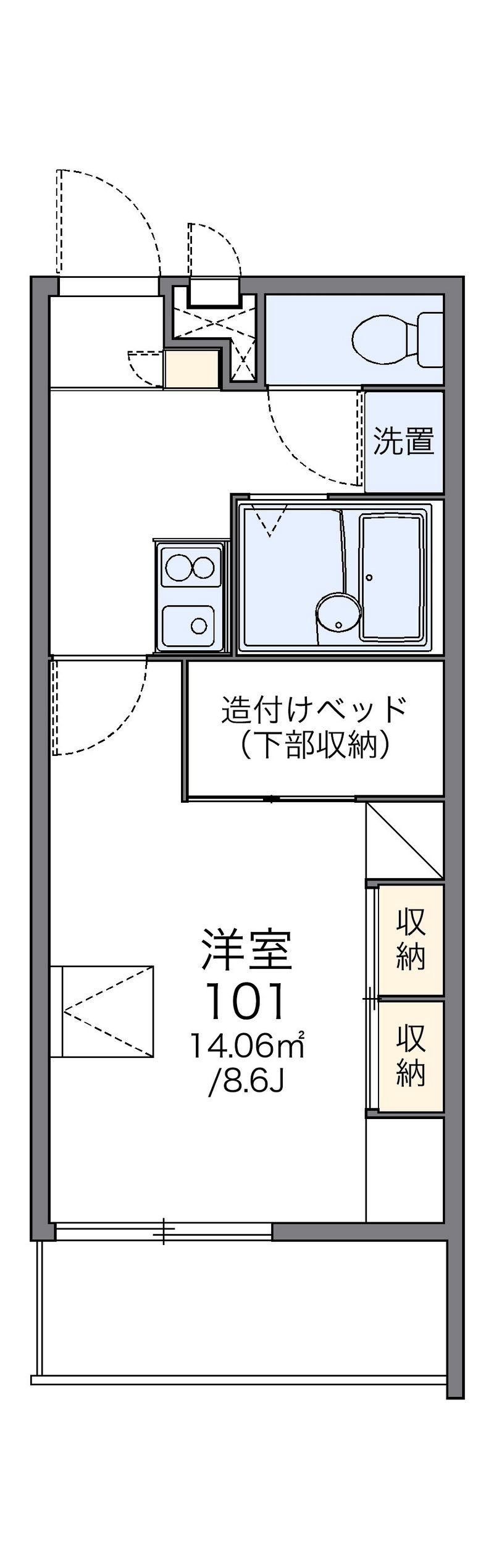 レオパレスプレノタートⅢ 間取図