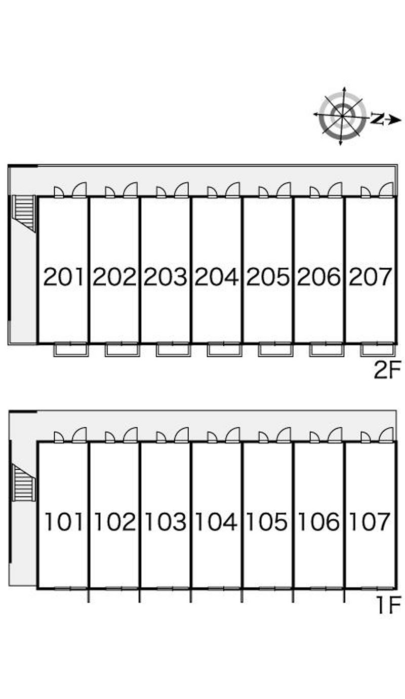 レオパレスストリームⅡ 間取配置図