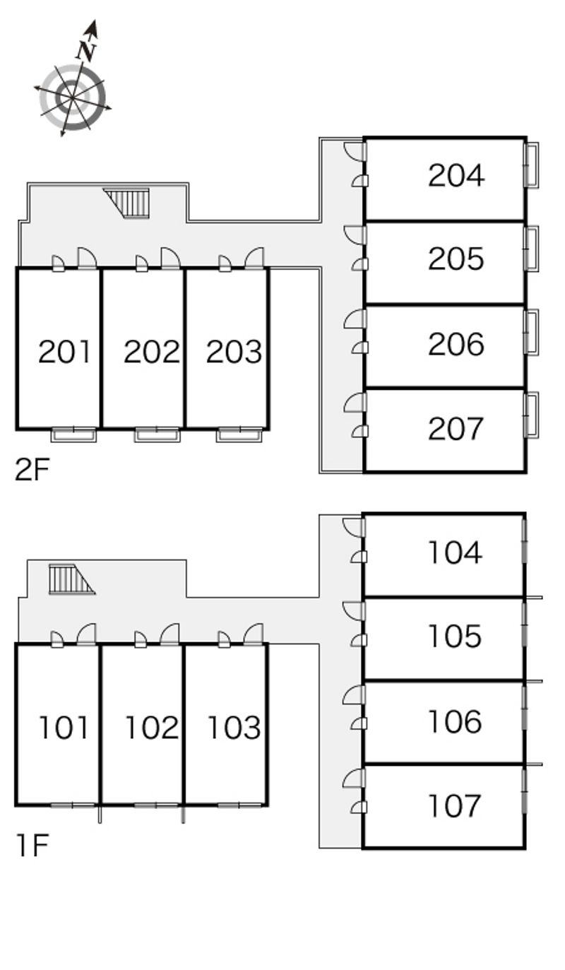 レオパレスイーグルⅠ 間取配置図