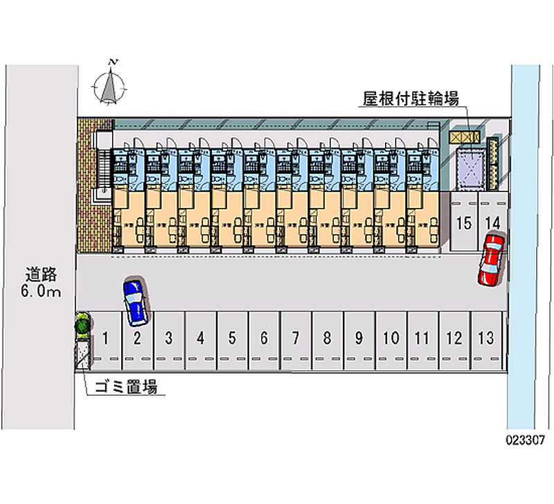 レオパレスＣａｍｅｒｉａ御経塚 区画図