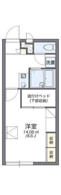 レオパレスノイエブルク 間取り図