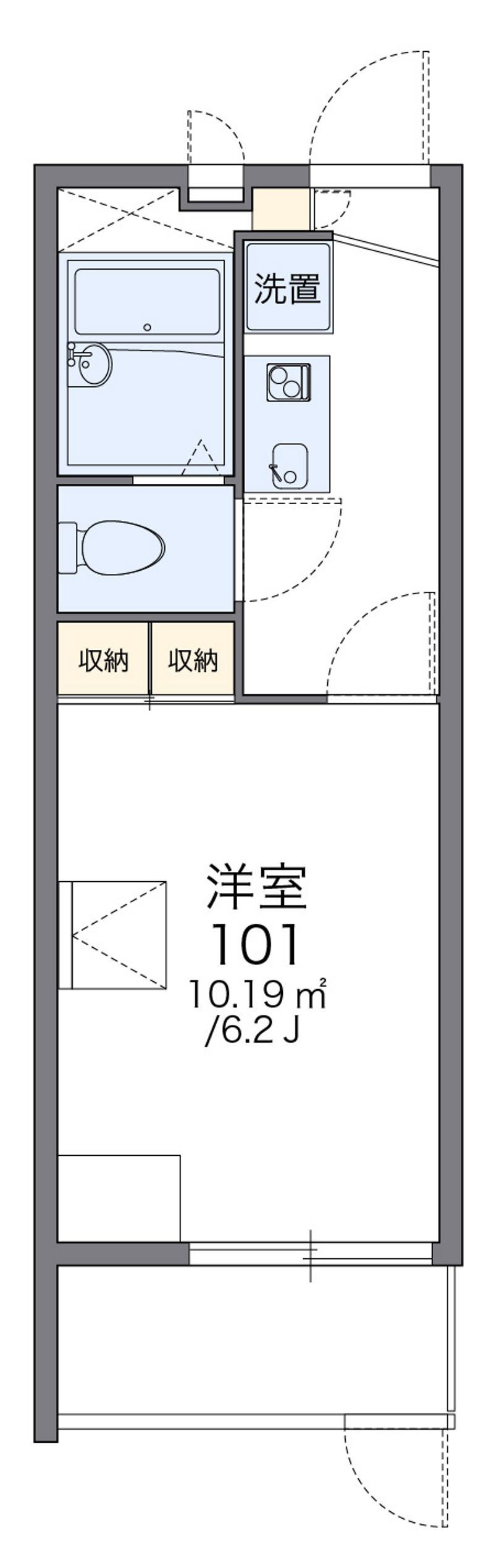 レオパレスアビコ 間取図