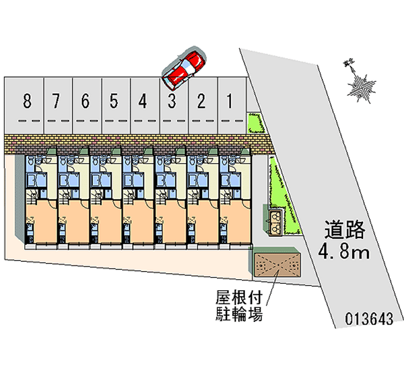 レオパレス若松 月極駐車場