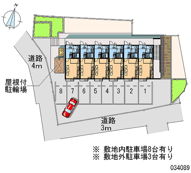 レオパレスステルラ 月極駐車場