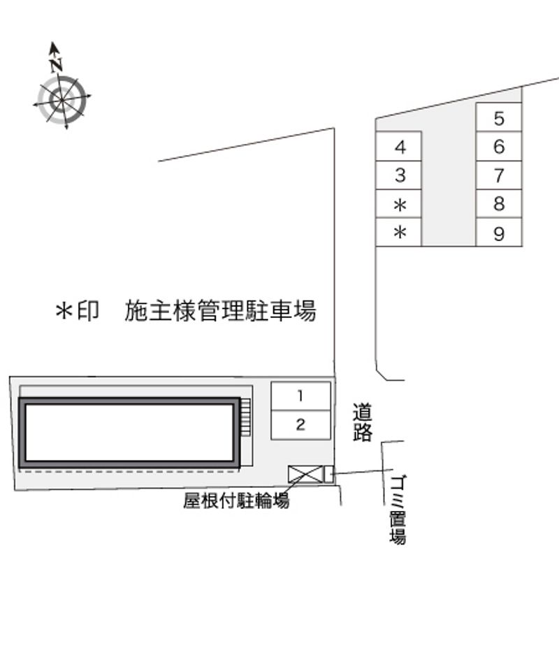 レオパレスさくらヒルズ 駐車場
