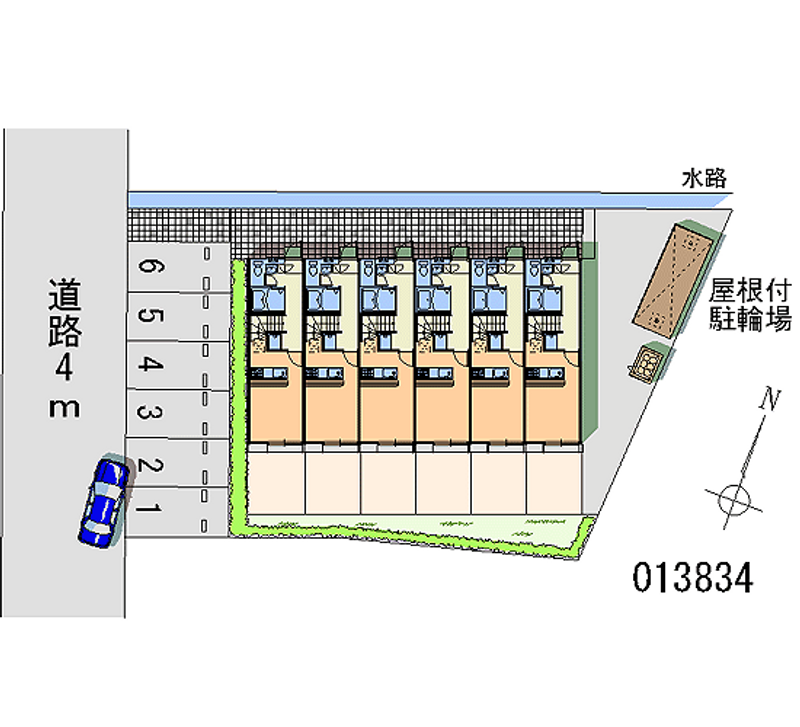 レオパレスクラージュ富塚Ⅱ 月極駐車場