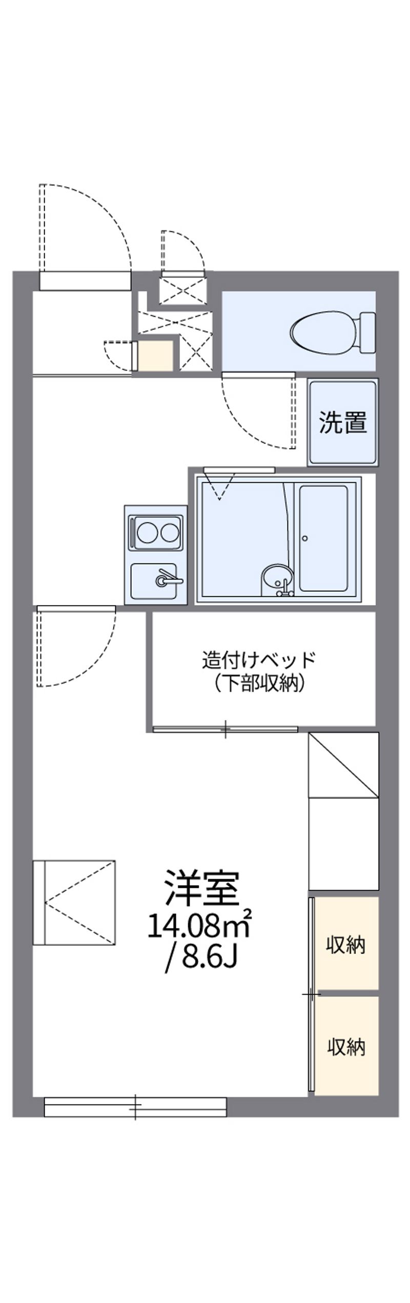 レオパレスジュネス 間取図