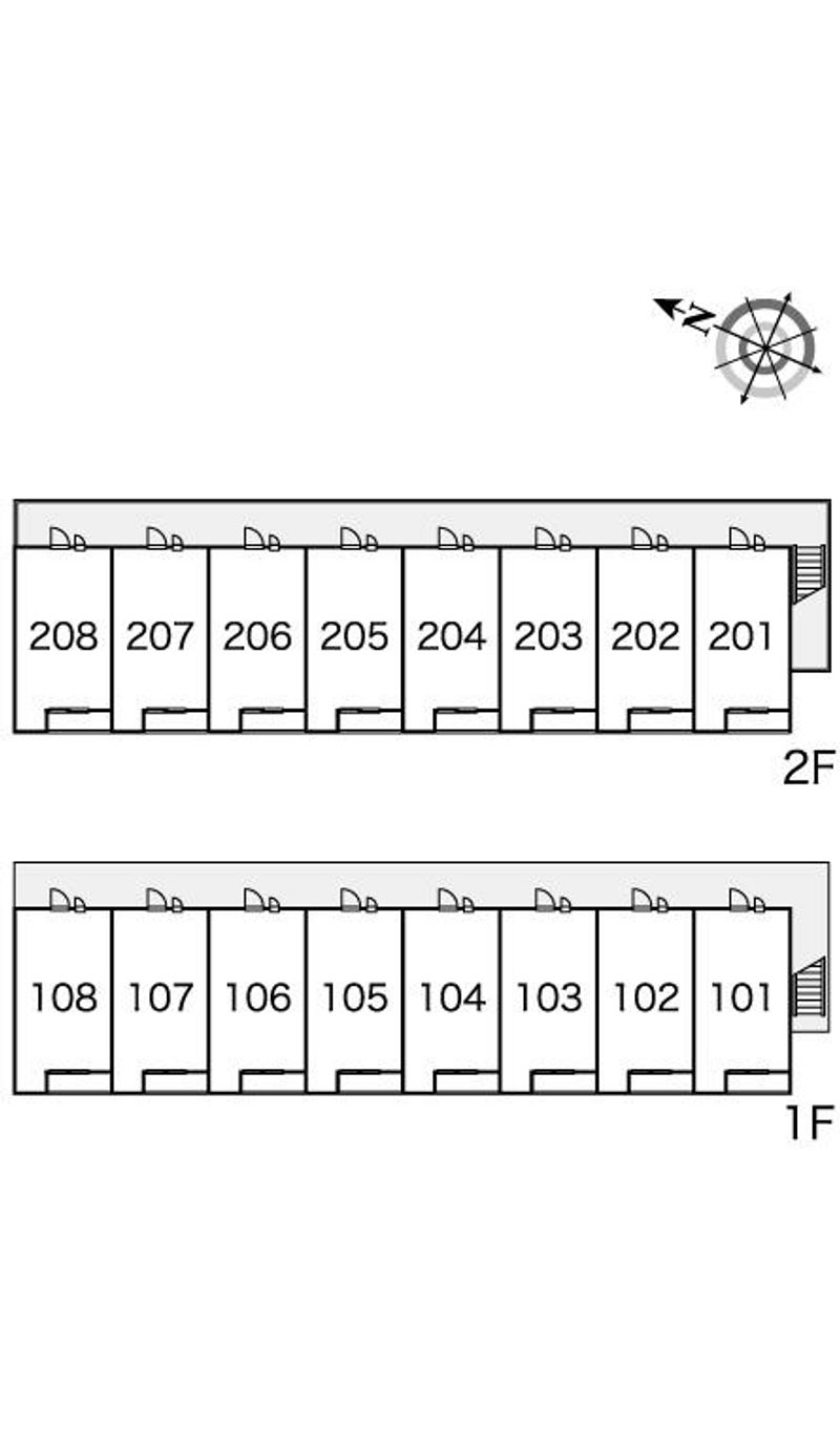 レオパレスＨＡＰＰＹ平和Ⅱ 間取り配置図