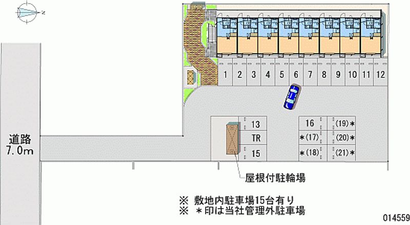 レオパレスモーニングライト 月極駐車場