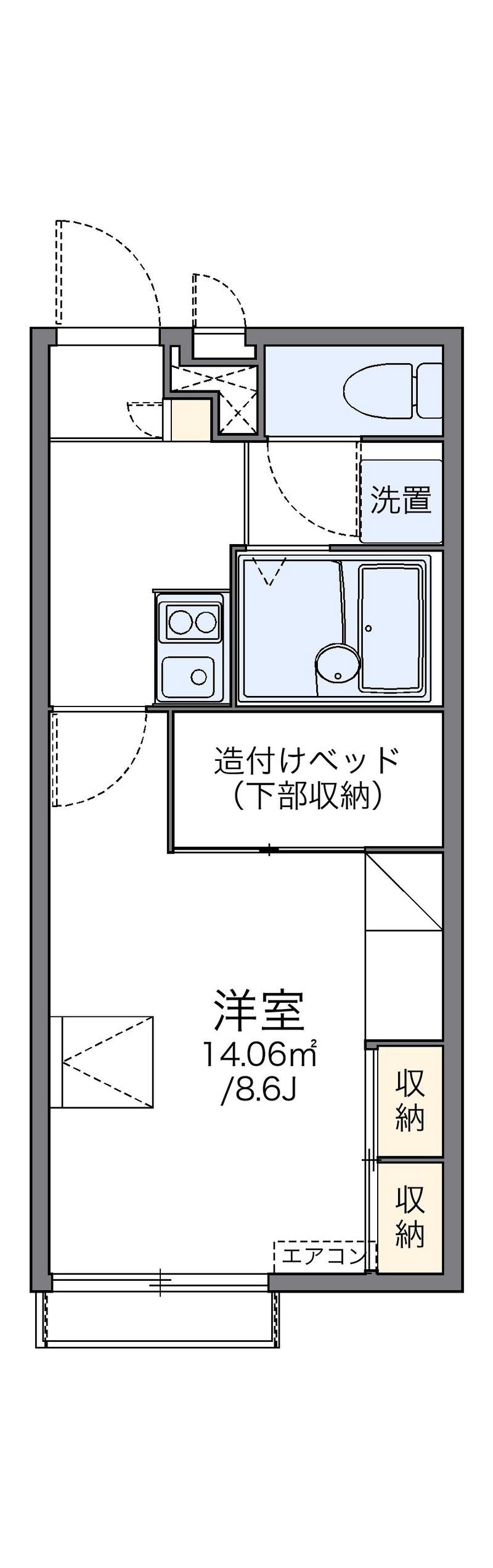 レオパレスオーロ　フォレスタ 間取図