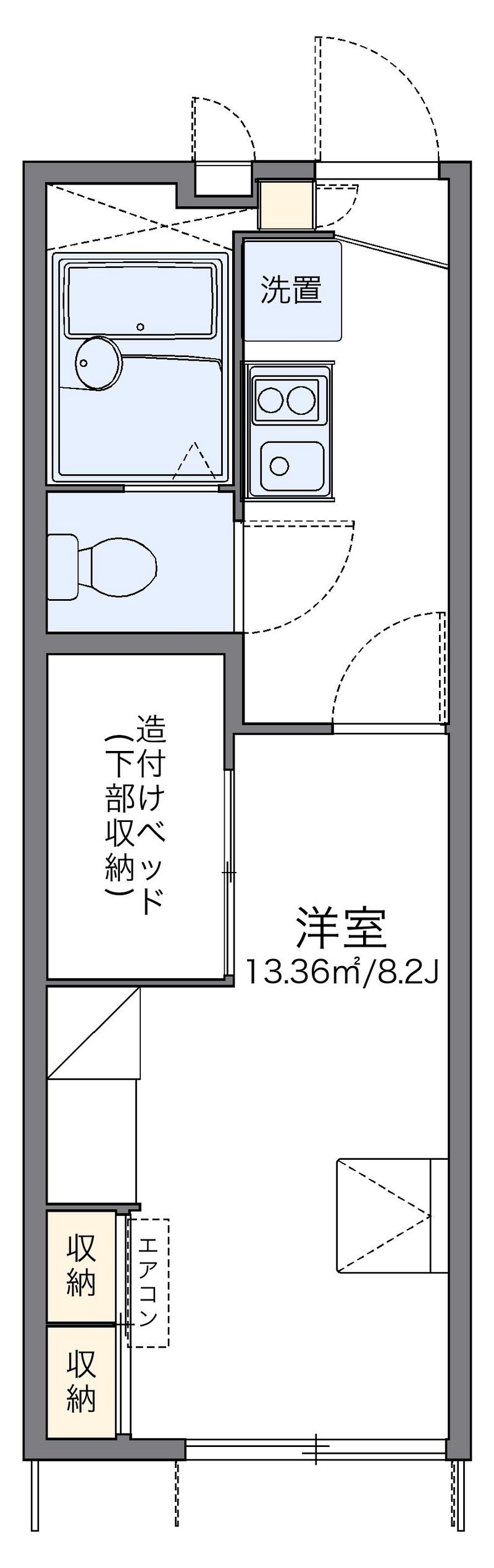 レオパレス喜連北Ⅲ 間取図