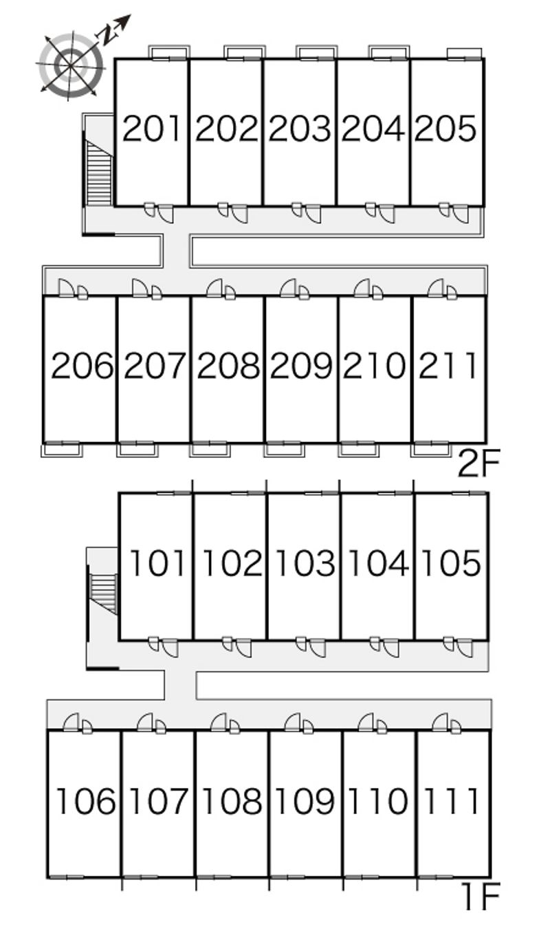 レオパレスＡＺＺＵＲＲＯ 間取配置図