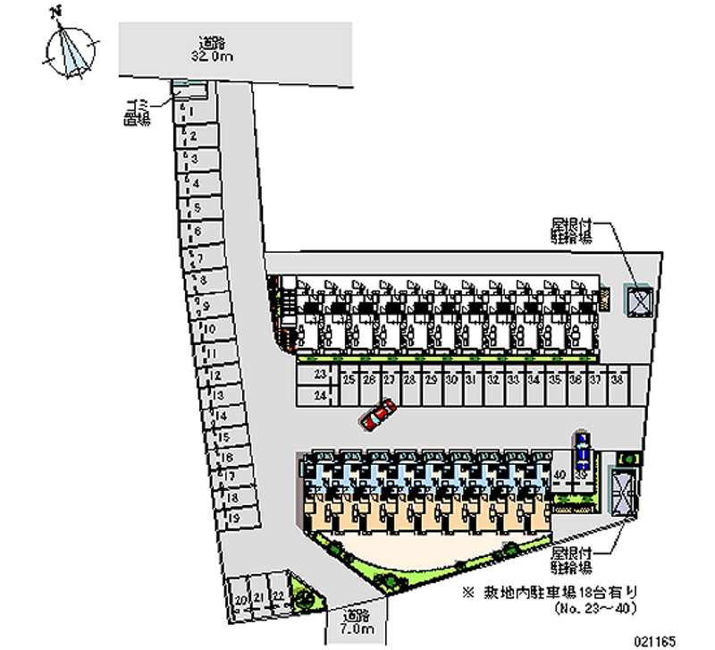 21165 Monthly parking lot