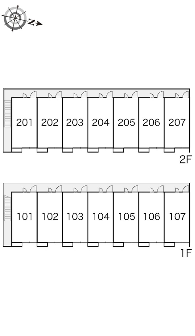 レオパレスベルヴィ北丘 間取配置図