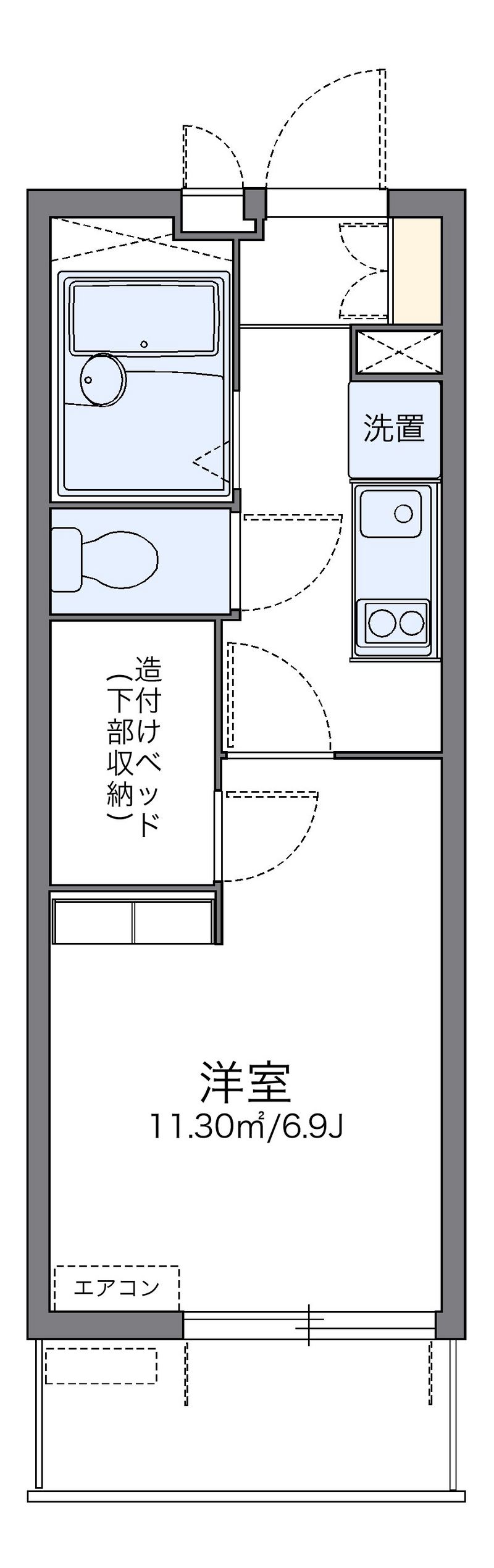 レオパレスプレステージ草加 間取図