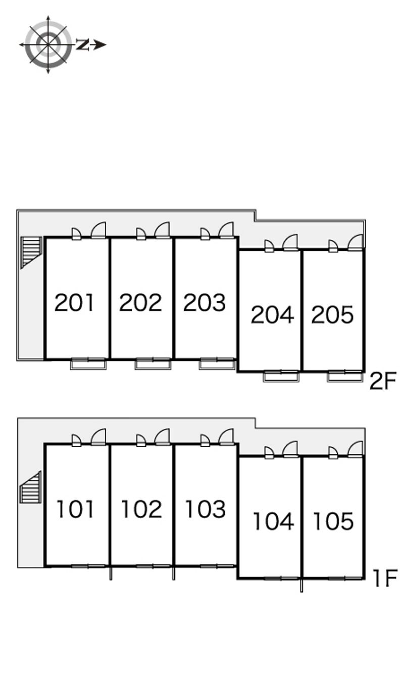 レオパレスアクア門前 間取配置図