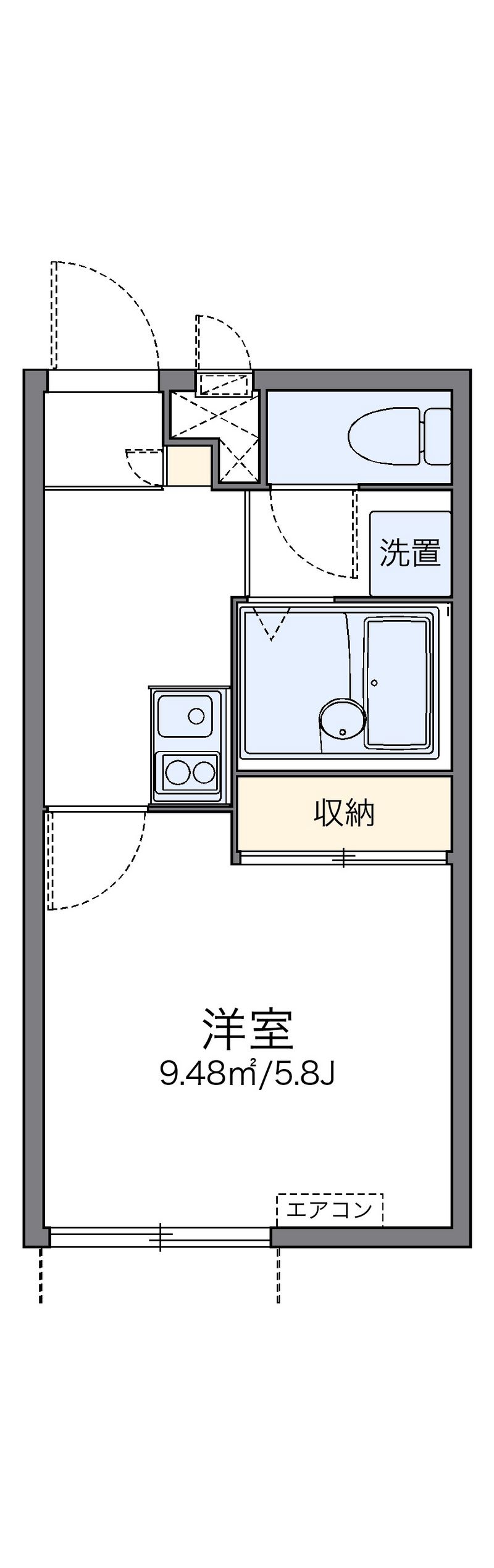 レオパレスイマクマノヒルズ 間取図