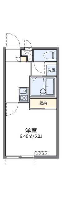 レオパレスイマクマノヒルズ 間取り図