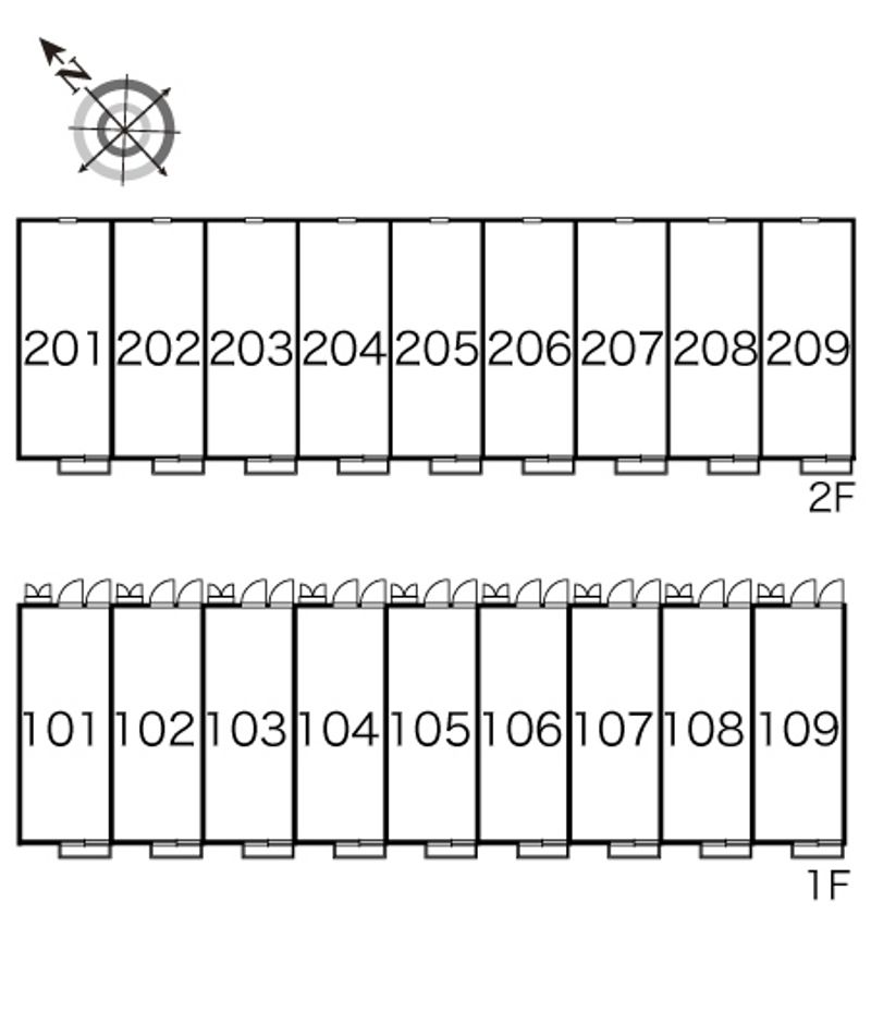 レオパレスフレア 間取配置図
