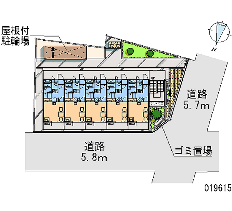 レオパレス三津屋北 区画図