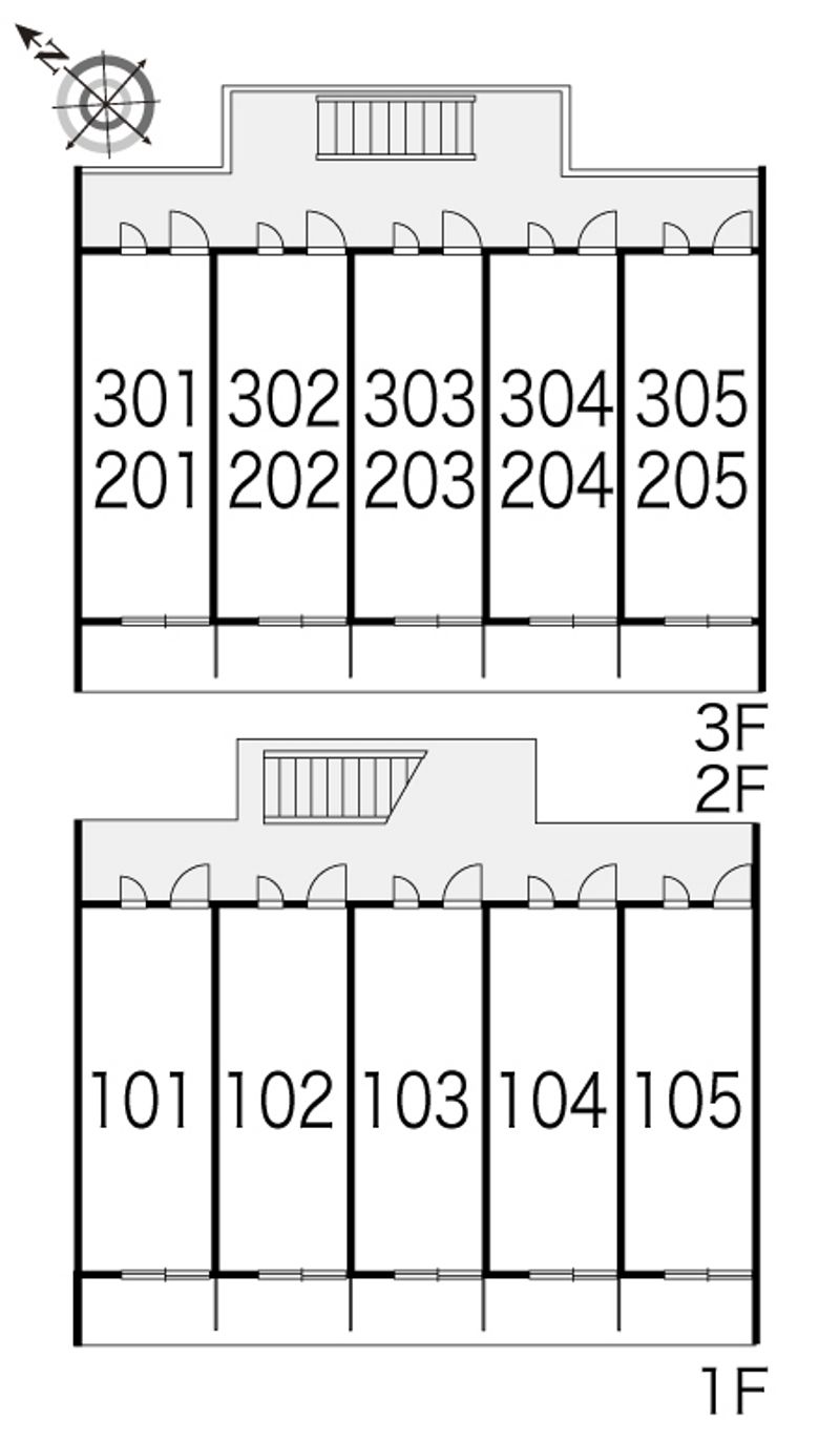 レオパレス奥羽大学 間取り配置図