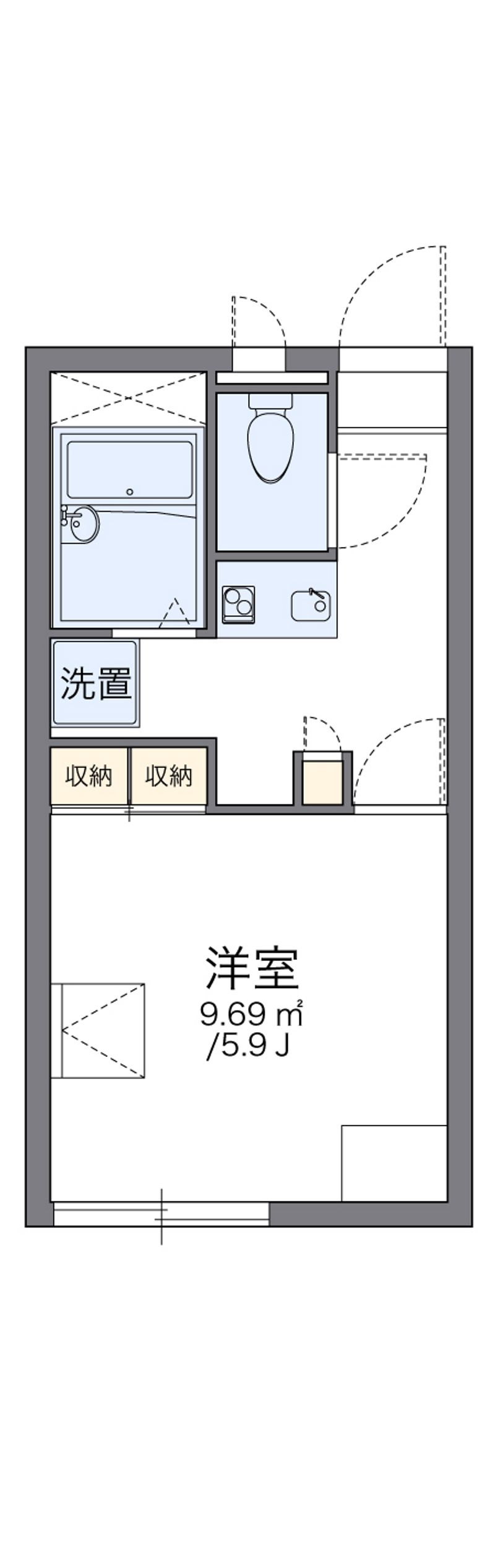 レオパレスとののいり 間取図