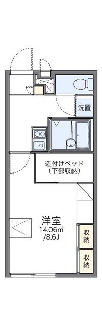 レオパレスハートフル 間取り図