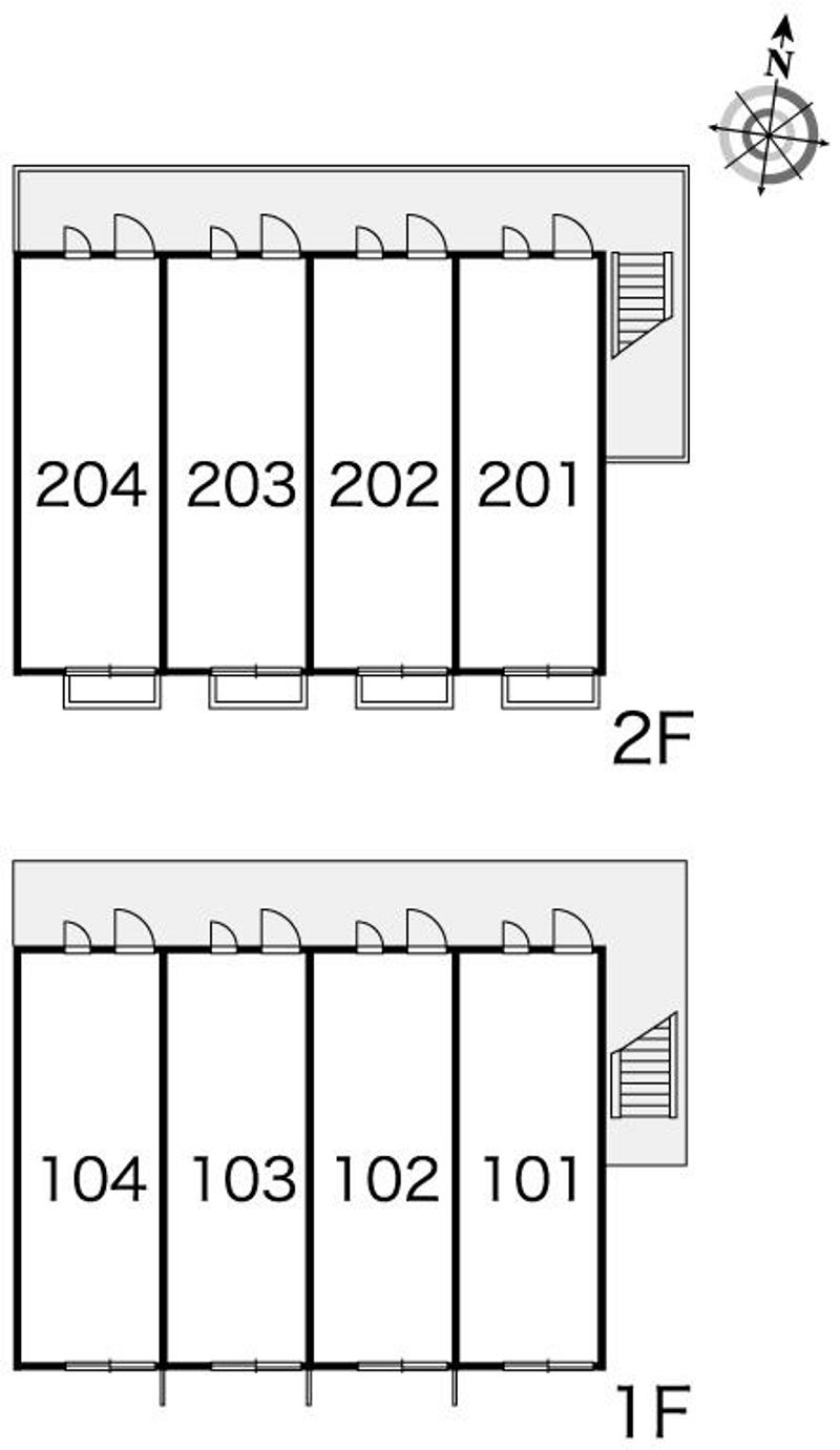 レオパレス三ツ屋 間取配置図