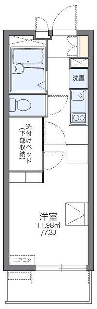 レオパレスフラッシュステージ 間取り図