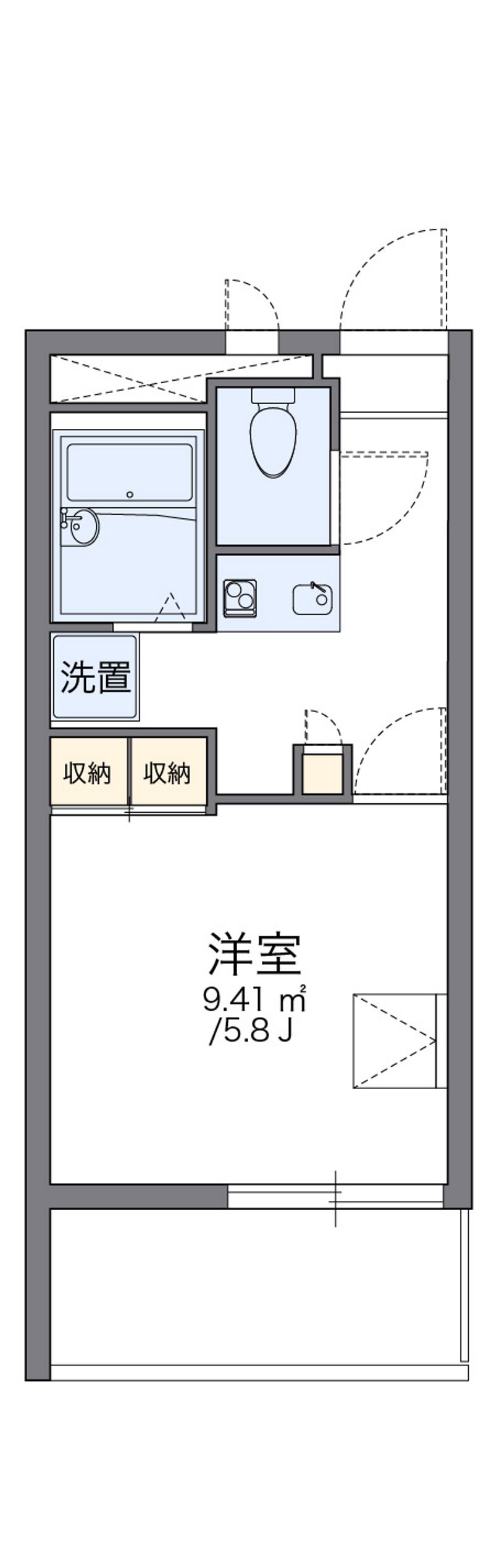 レオパレスビスタヒガワ 間取図