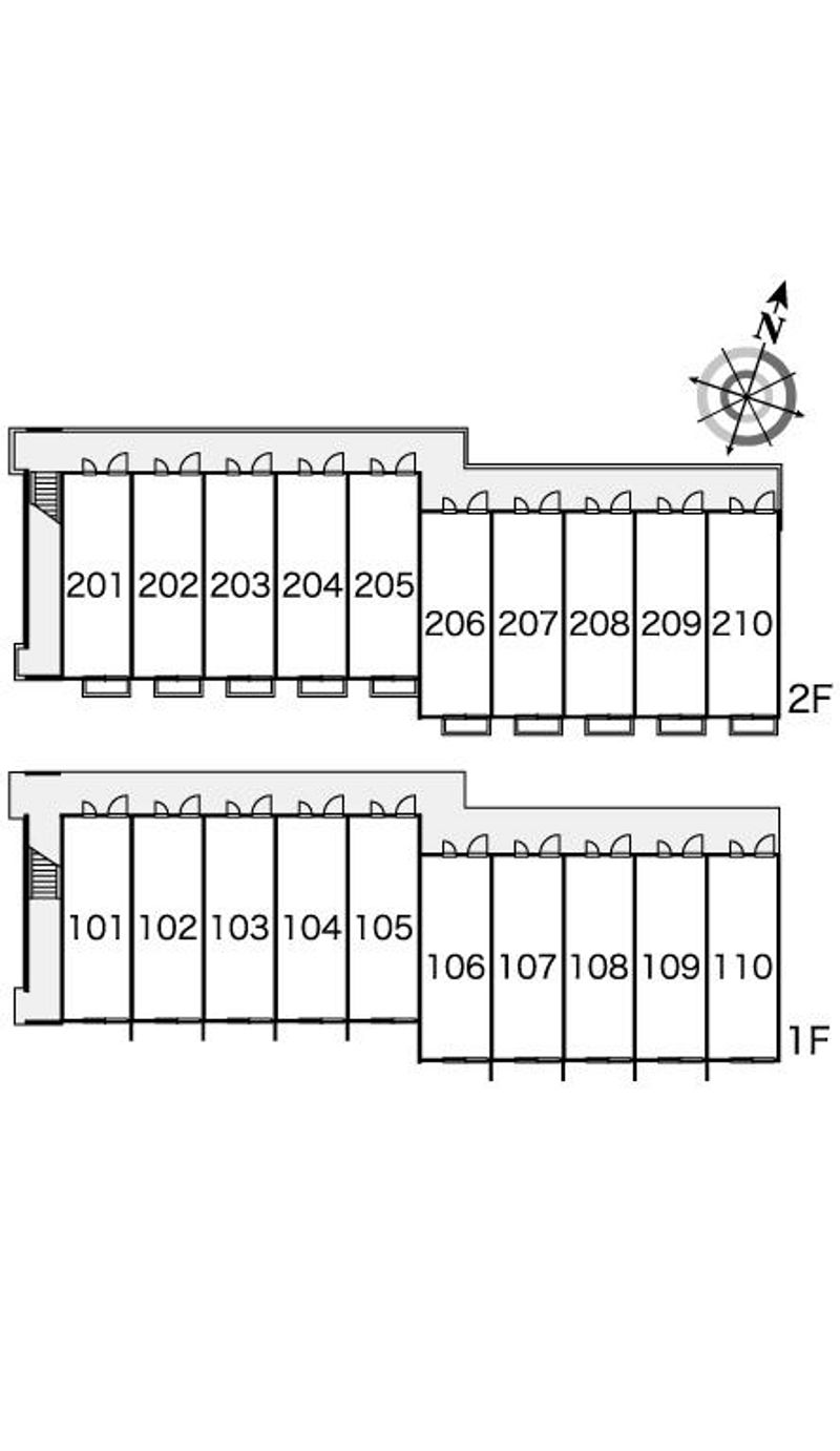 レオパレスサンミッシェルⅡ 間取配置図