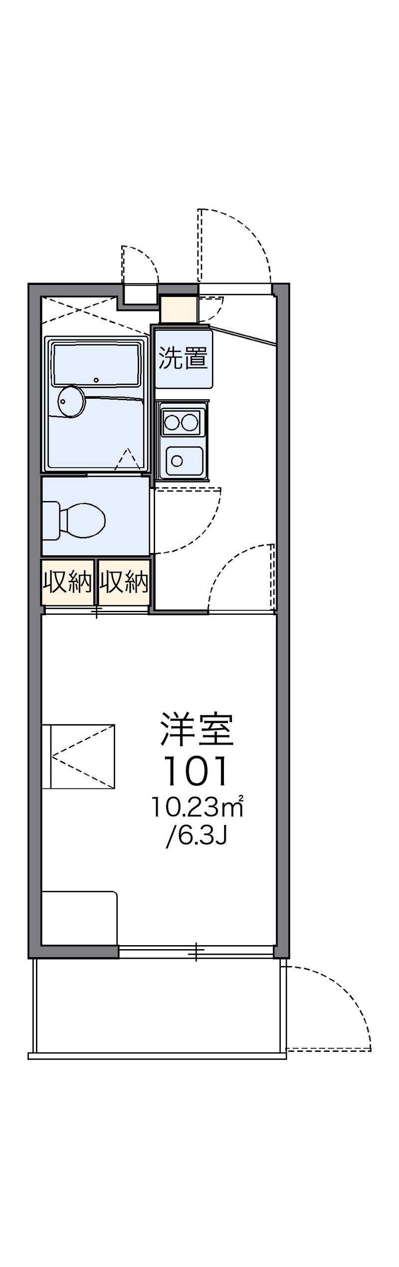 レオパレスギョクジュ 間取図