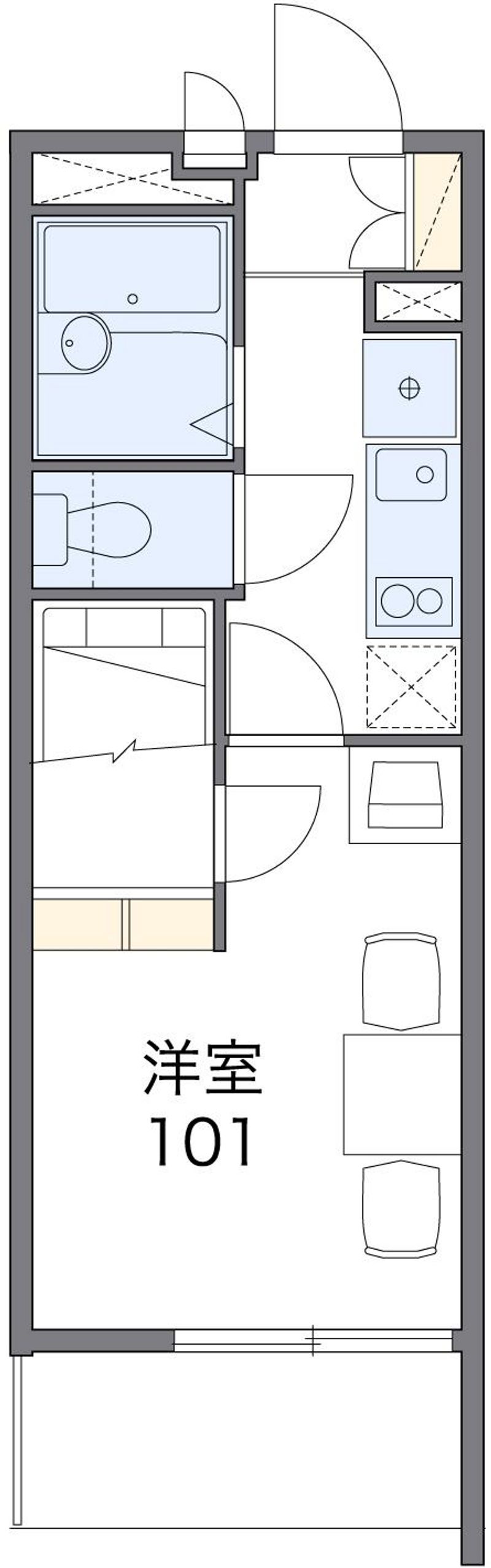 レオパレスエイムフル浜松 間取図