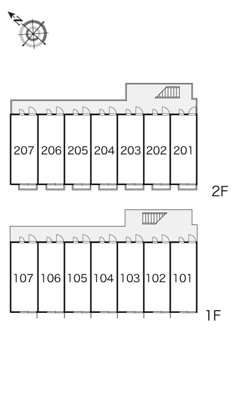 レオパレスユニヴェール中原 間取配置図