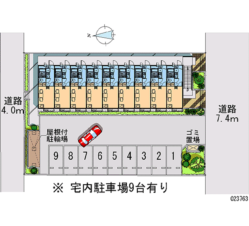 レオパレスレプロット 月極駐車場