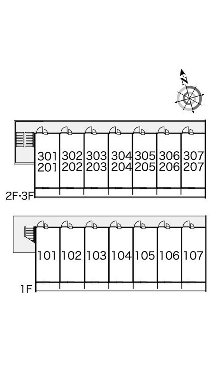 レオパレス高岡Ⅱ 間取配置図