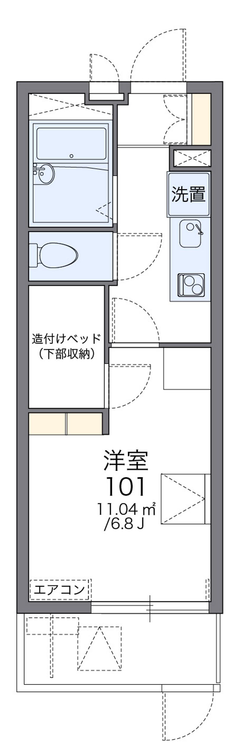レオパレス舎利寺ＣＦ 間取図