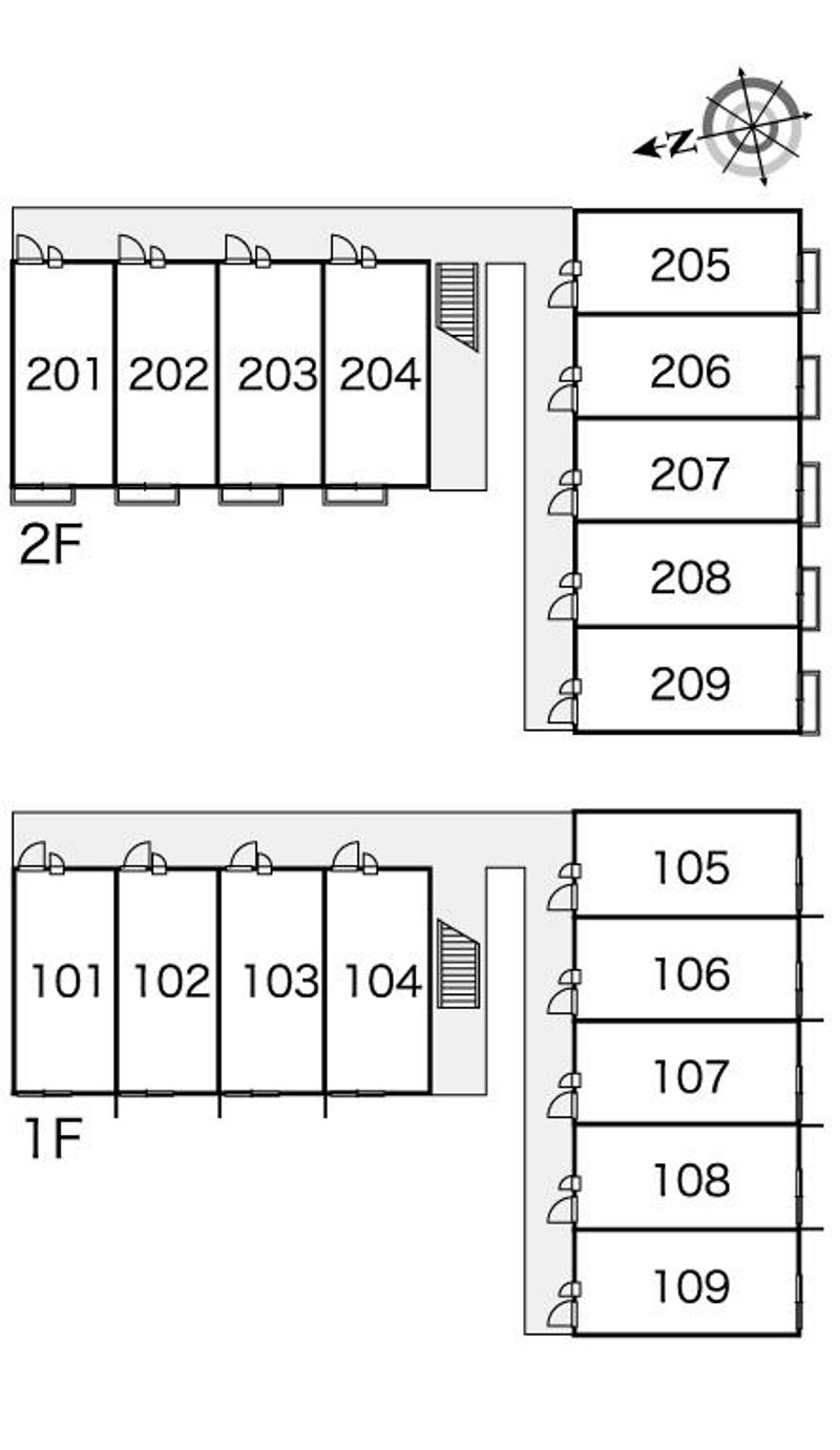 レオパレスルミエールⅡ 間取配置図