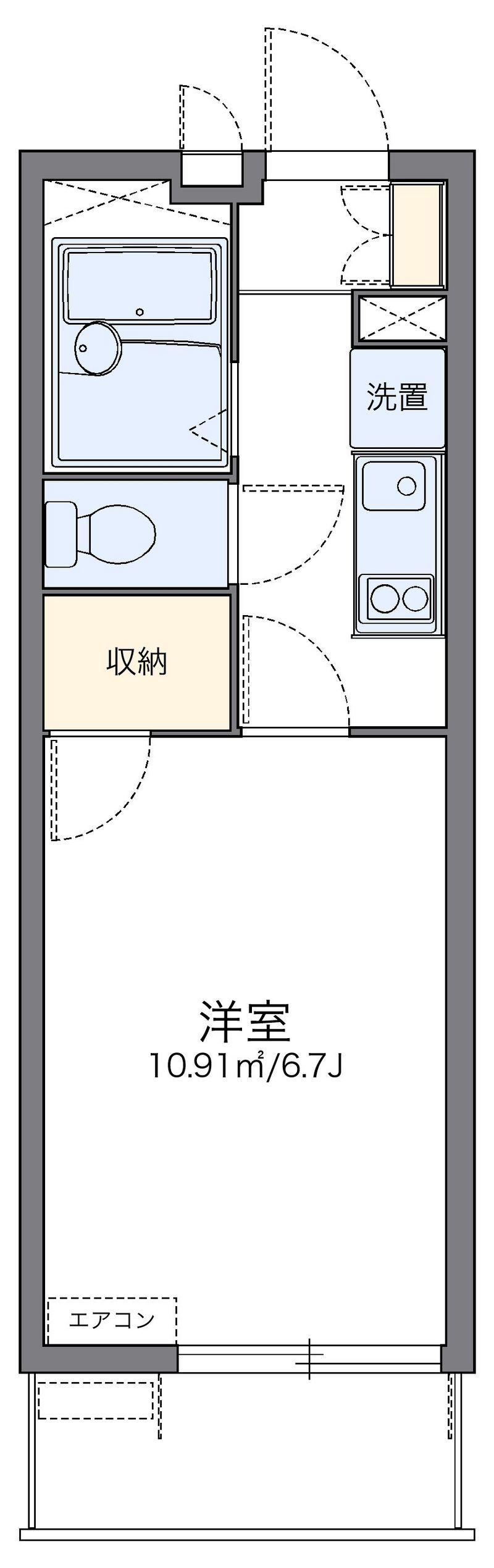 レオパレス田面 間取図